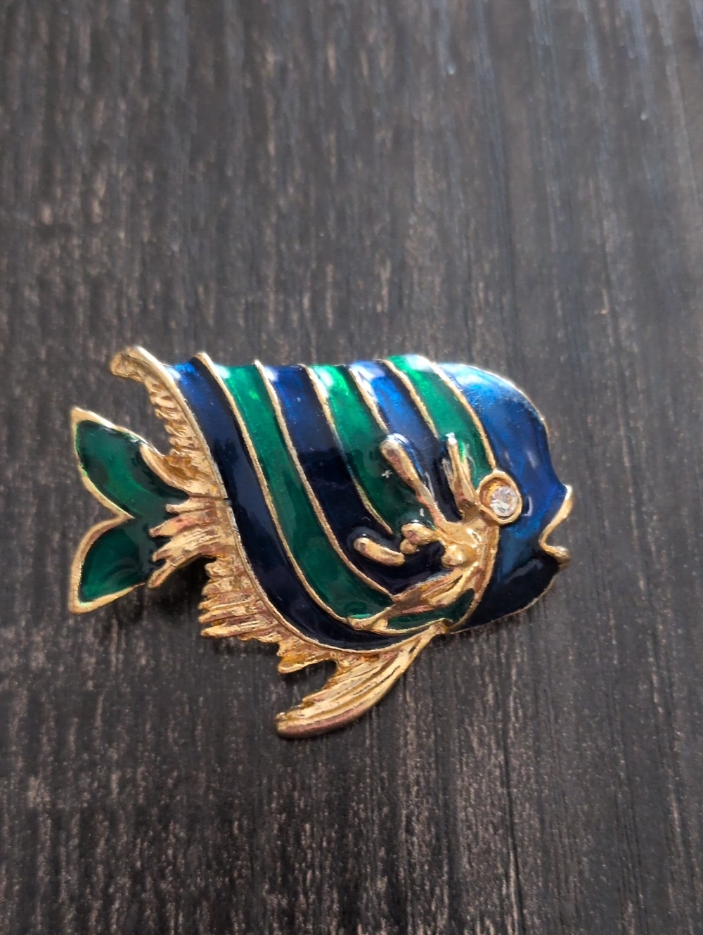 Vintage Enamel Fish Brooch